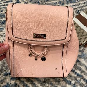 Pale pink US polo mini backpack